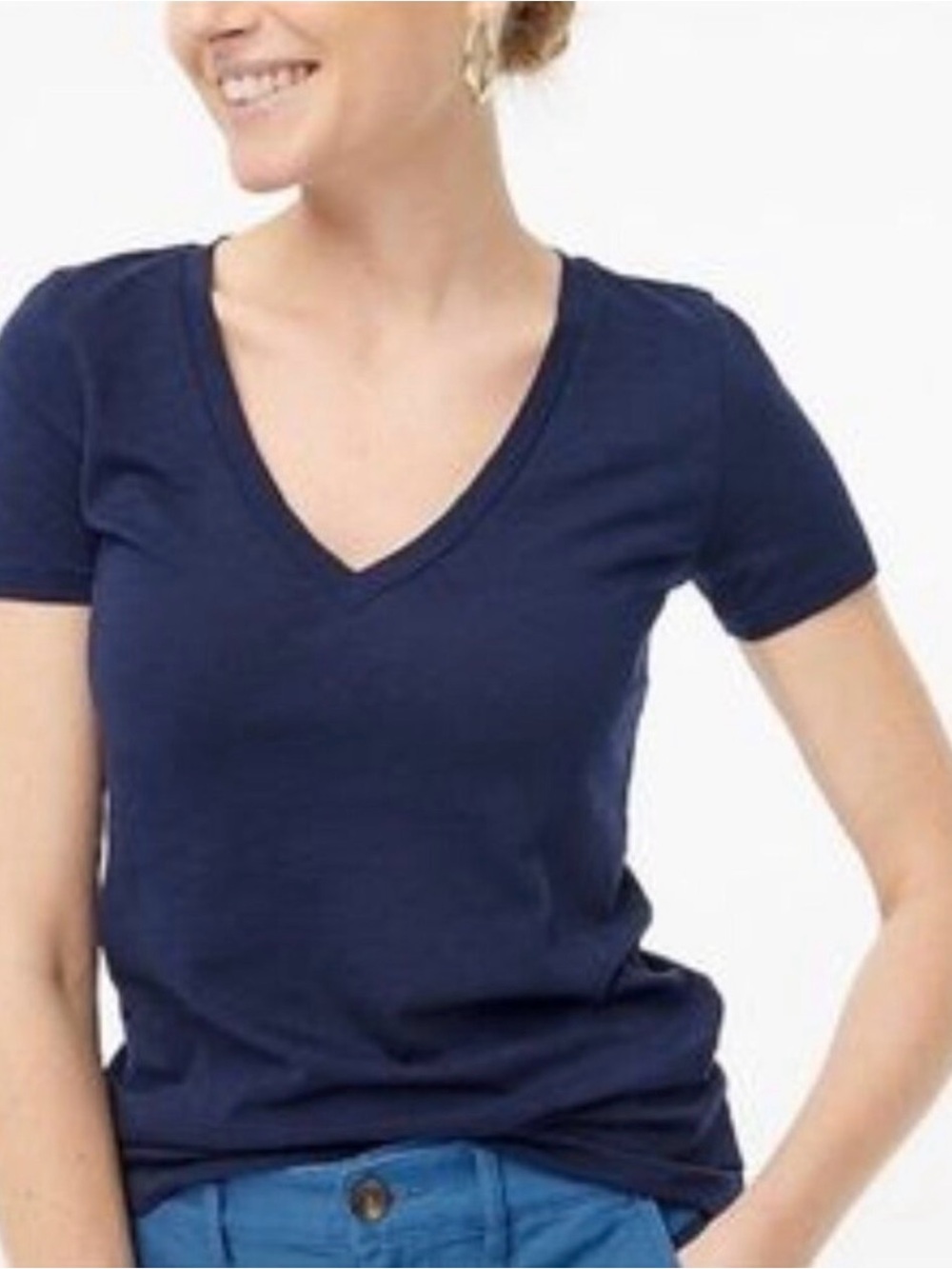 J.Crew Slub V-neck MD